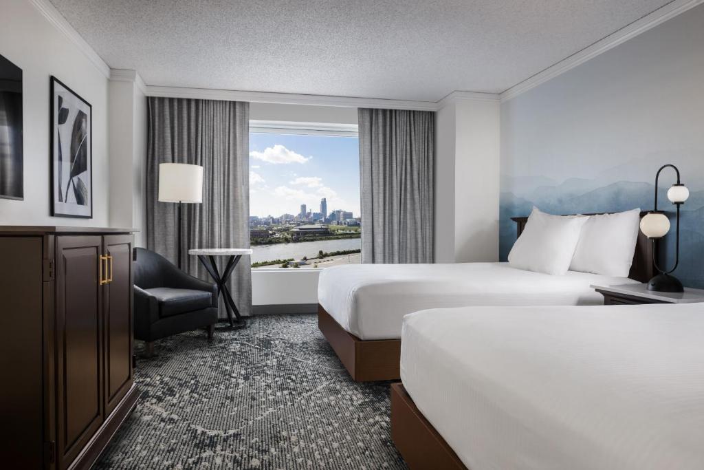 Ein Bett oder Betten in einem Zimmer der Unterkunft Harrah&#39;s Casino &amp; Hotel Council Bluffs
