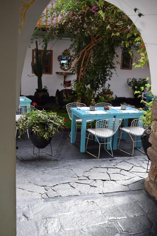 Garður fyrir utan Huascaran Casa Boutique San Blas
