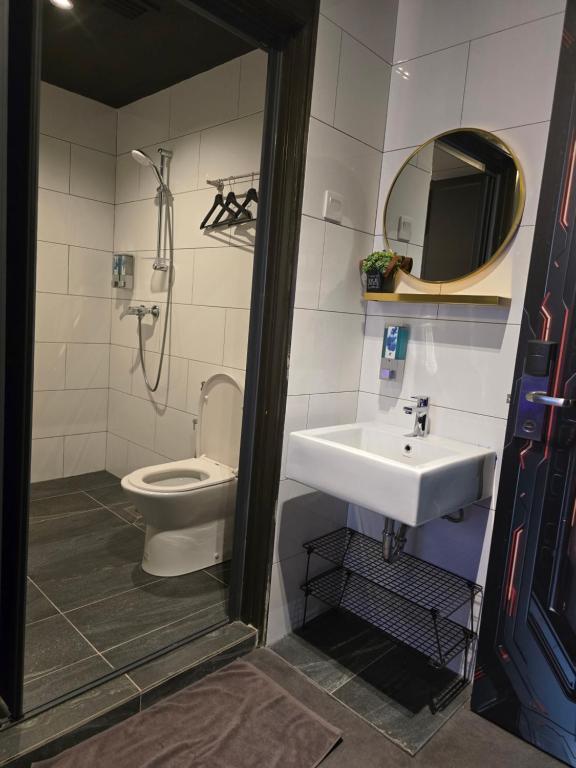 Koupelna v ubytování Space Hotel KL Sentral