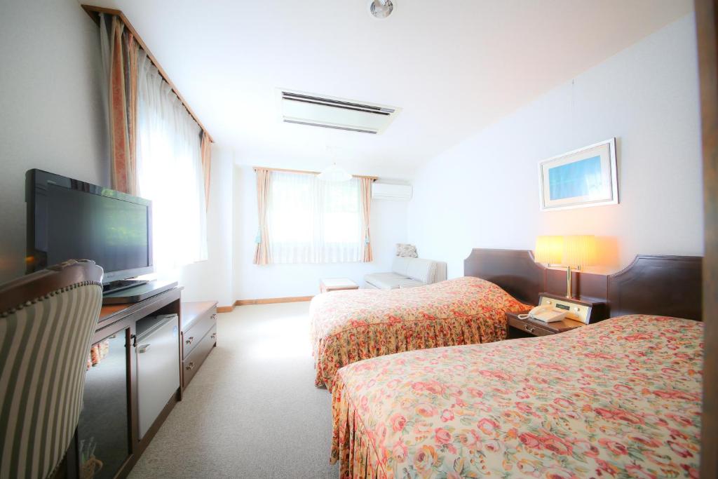 TV a/nebo společenská místnost v ubytování Hotel Soyokaze