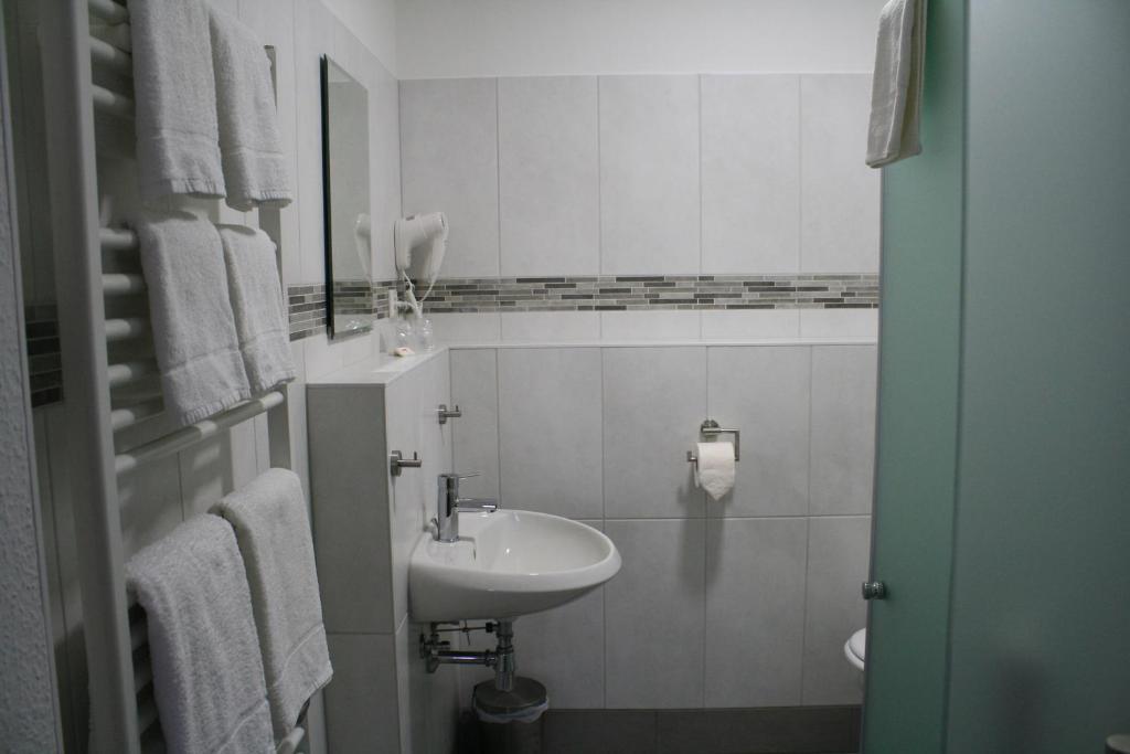 Koupelna v ubytování Pension Treenehof