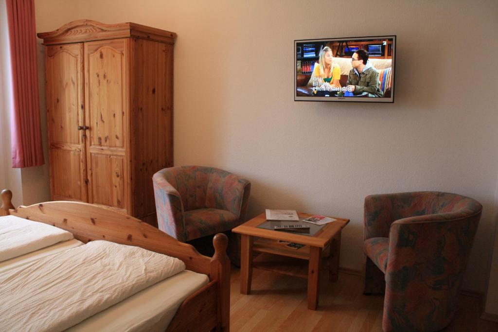 TV a/nebo společenská místnost v ubytování Pension Treenehof