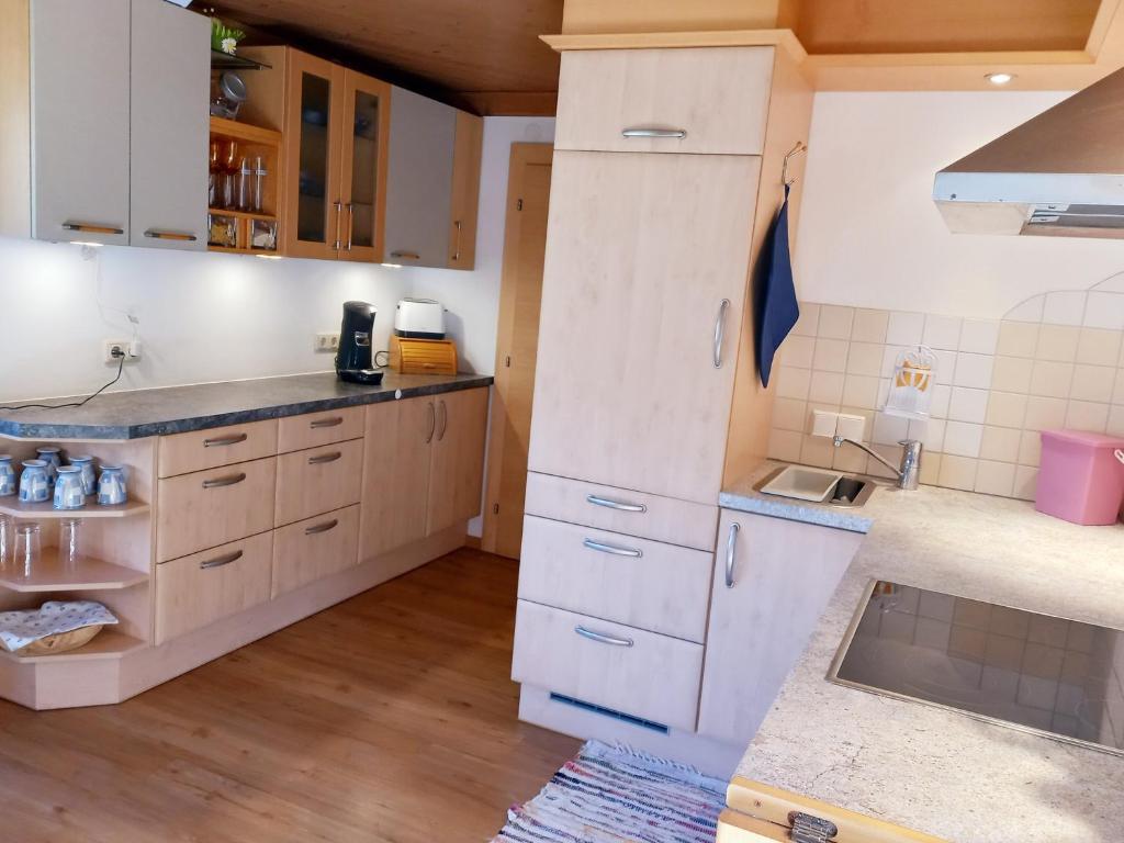 Kuchyň nebo kuchyňský kout v ubytování "Opa Sepp" - Gartenwohnung