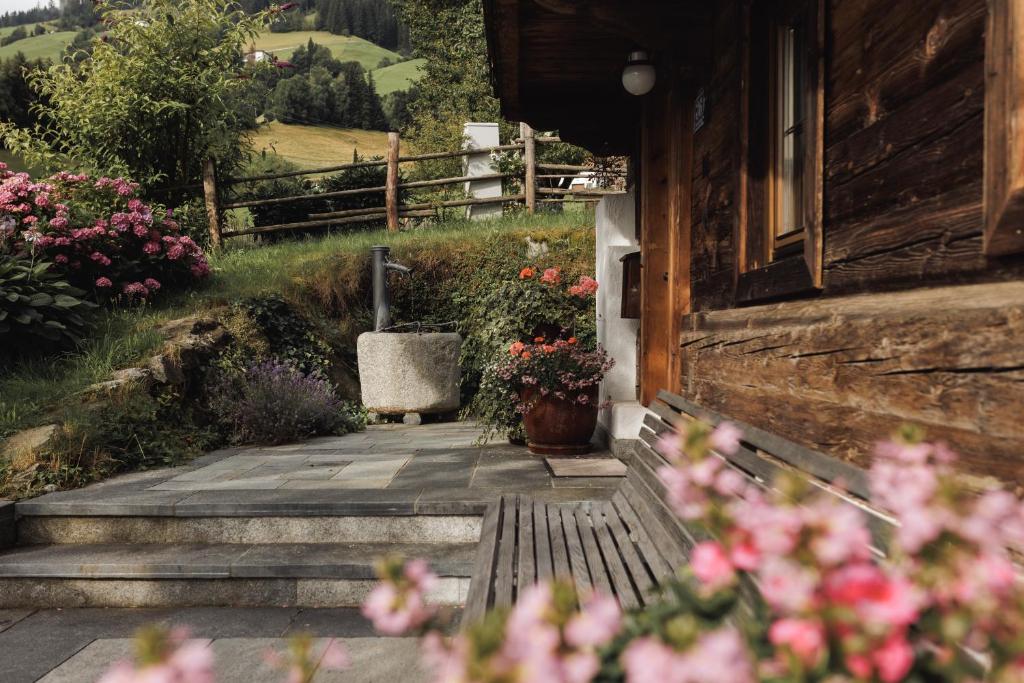 Zahrada ubytování Alpen-Chalet-Pankraz