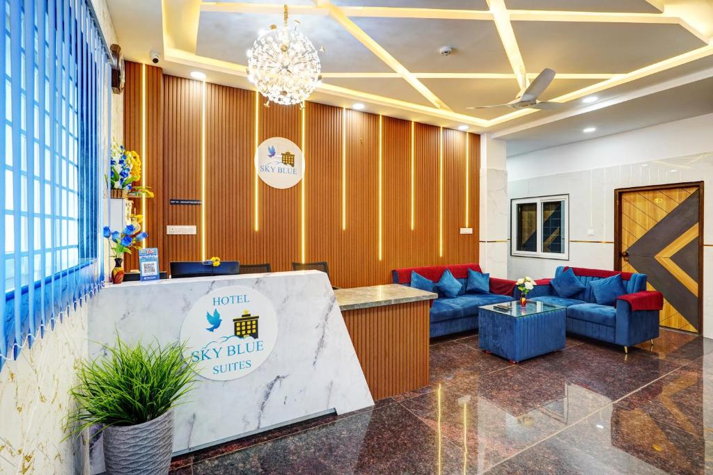 Χώρος καθιστικού στο HOTEL SKY BLUE AND SUITEs