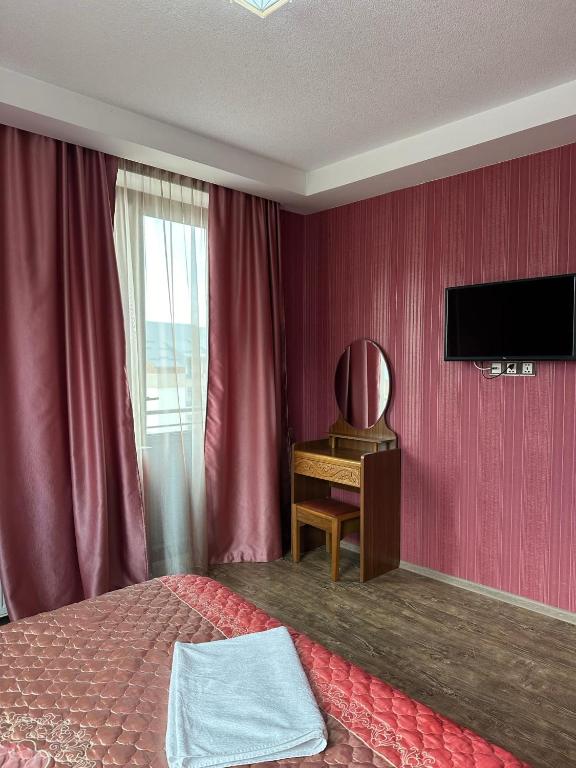 TV a/nebo společenská místnost v ubytování Hotel in Bakuriani