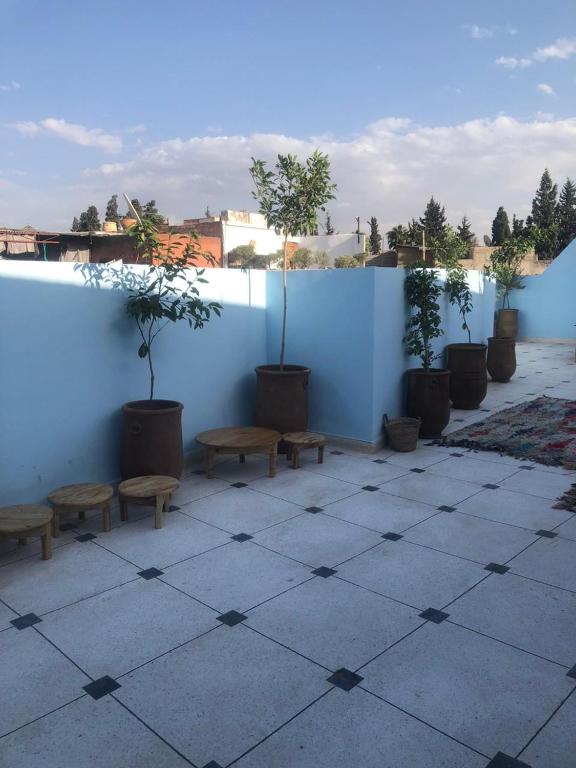 Balkón nebo terasa v ubytování Riad Nomad House Marrakech