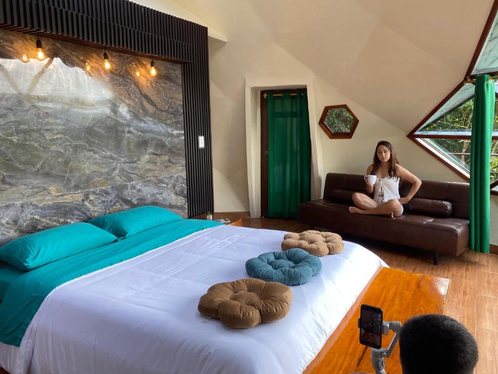 Postel nebo postele na pokoji v ubytování GLAMPING MINDO SUYANA