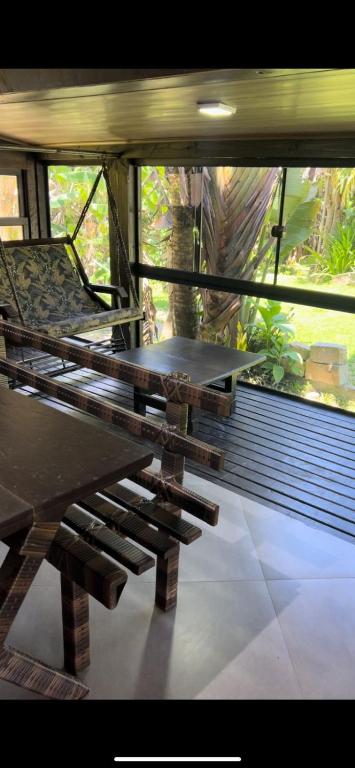 Uma varanda ou terraço em Pousada Aquarela de Bombinhas