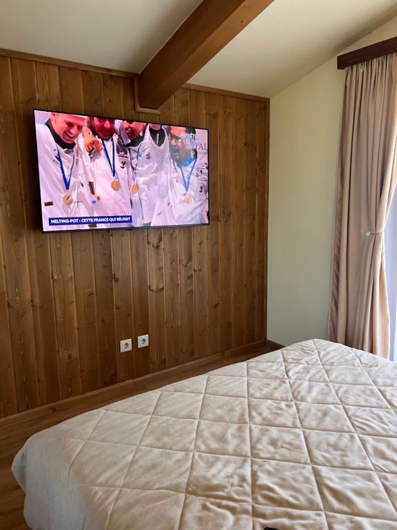 TV a/nebo společenská místnost v ubytování Pirin Golf Villa Relax