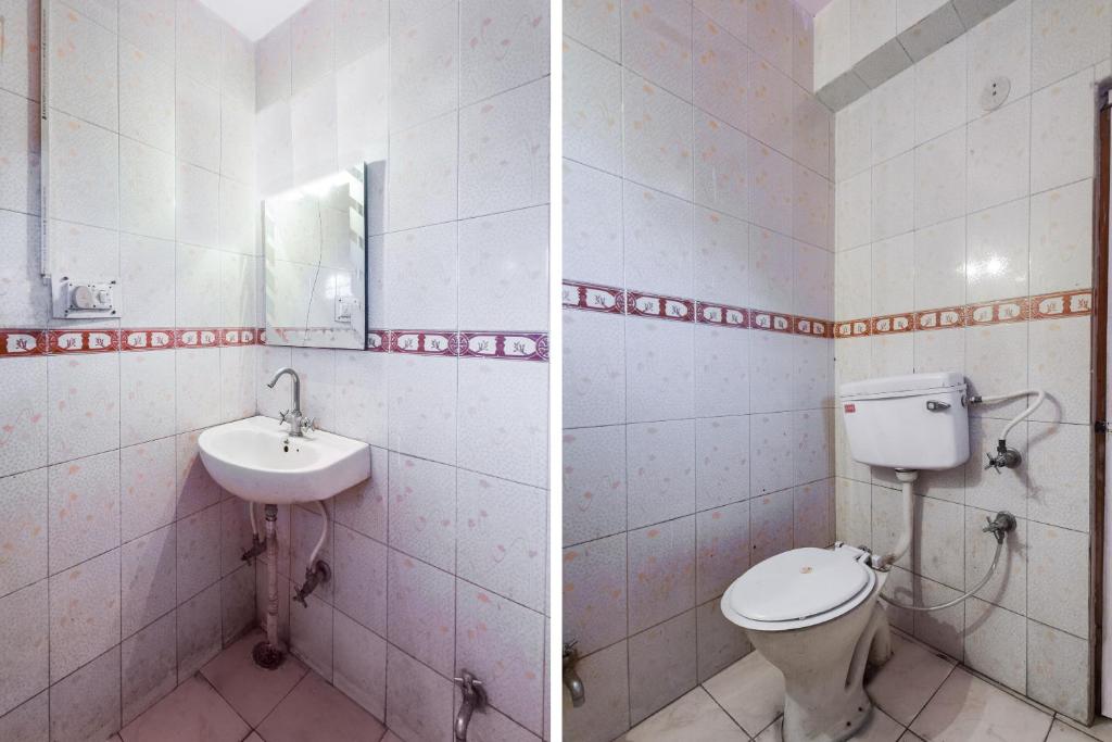Koupelna v ubytování Hotel O Unique