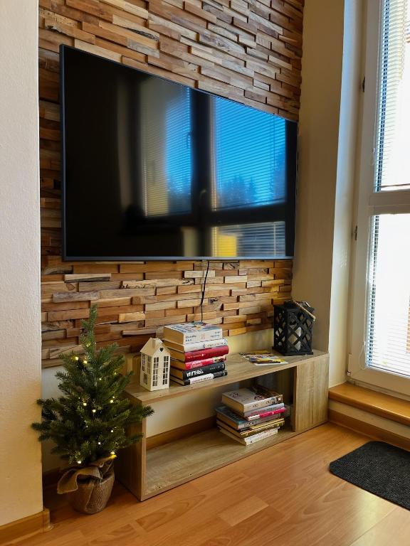A television and/or entertainment centre at Apartmán pod Hoľou, Tatran-Donovaly