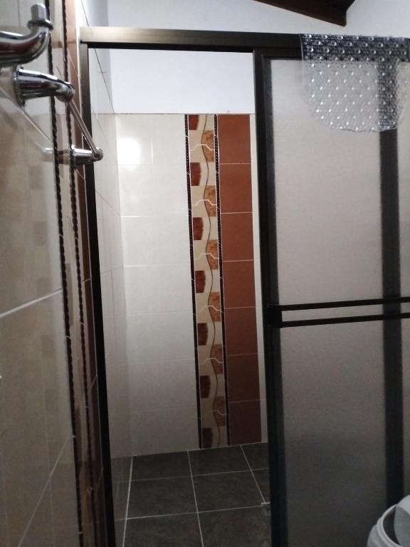 Koupelna v ubytování Vivienda turística Doña Barbara