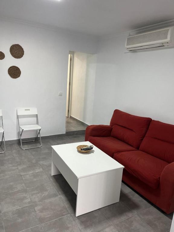 A seating area at Alojamientos La Menúa