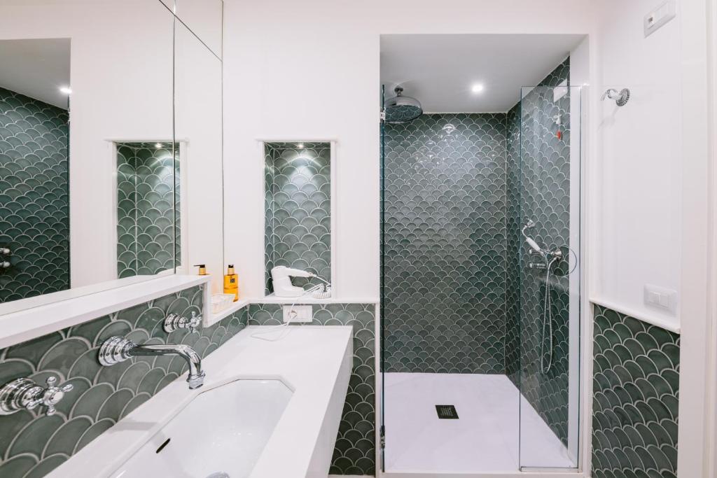 Koupelna v ubytování Hotel Giordano