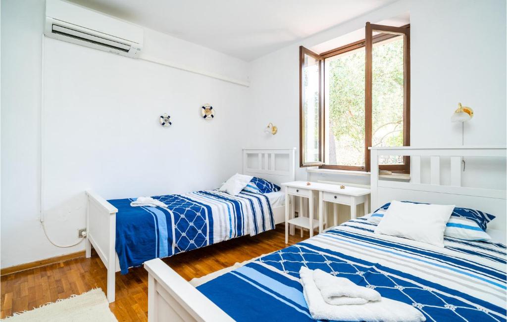 Posteľ alebo postele v izbe v ubytovaní Lovely Home In Ston With Wifi
