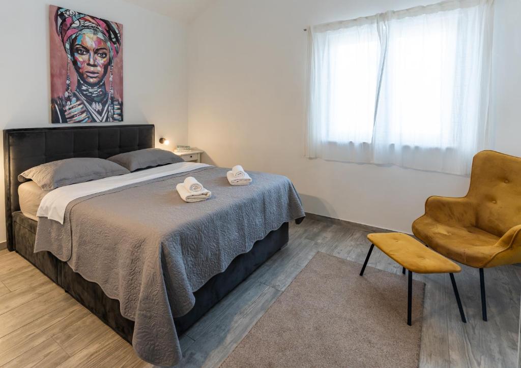 Postel nebo postele na pokoji v ubytování Apartment Vallissurda