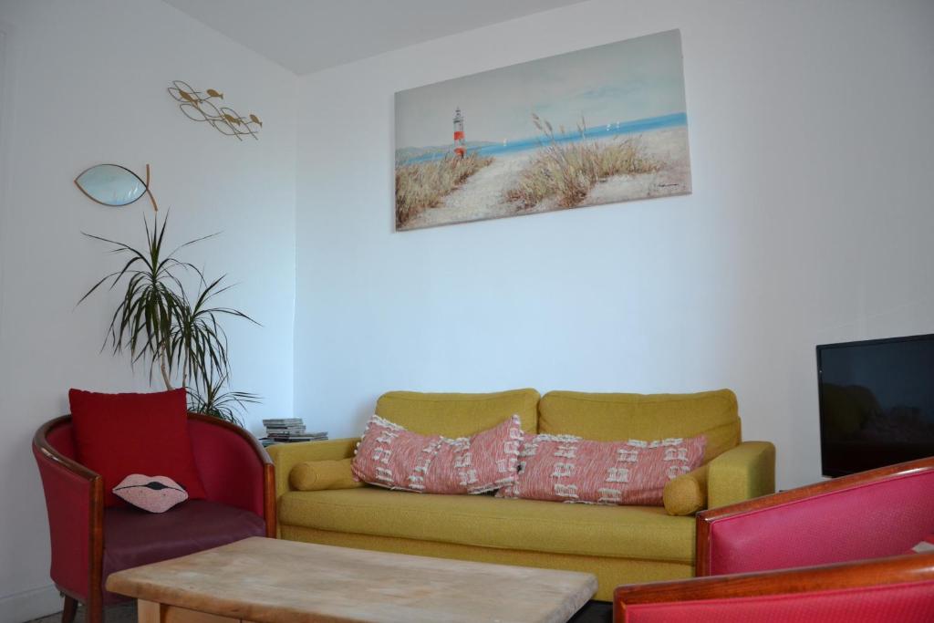 Posezení v ubytování La Belle Aultoise, 4 chambres, WIFI, Vue mer, Baie de Somme