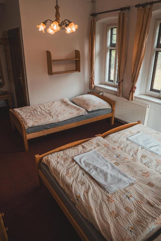 Postel nebo postele na pokoji v ubytování Vila Anobis