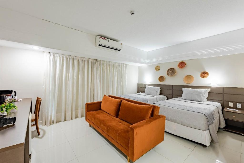Posezení v ubytování 710 Conforto com vista maravilhosa para o Rio