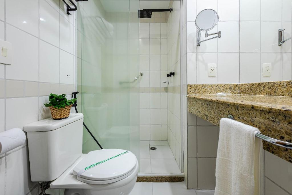 Koupelna v ubytování 710 Conforto com vista maravilhosa para o Rio