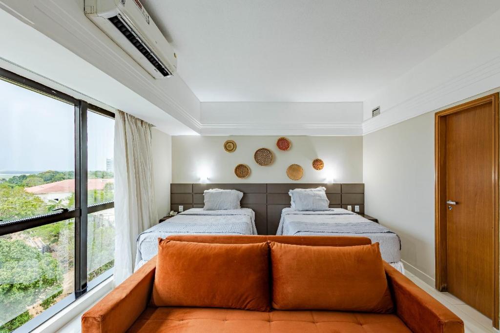 Postel nebo postele na pokoji v ubytování 710 Conforto com vista maravilhosa para o Rio