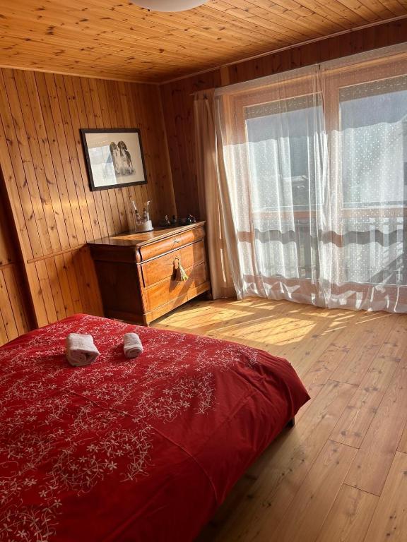 Postel nebo postele na pokoji v ubytování Antagnod 10