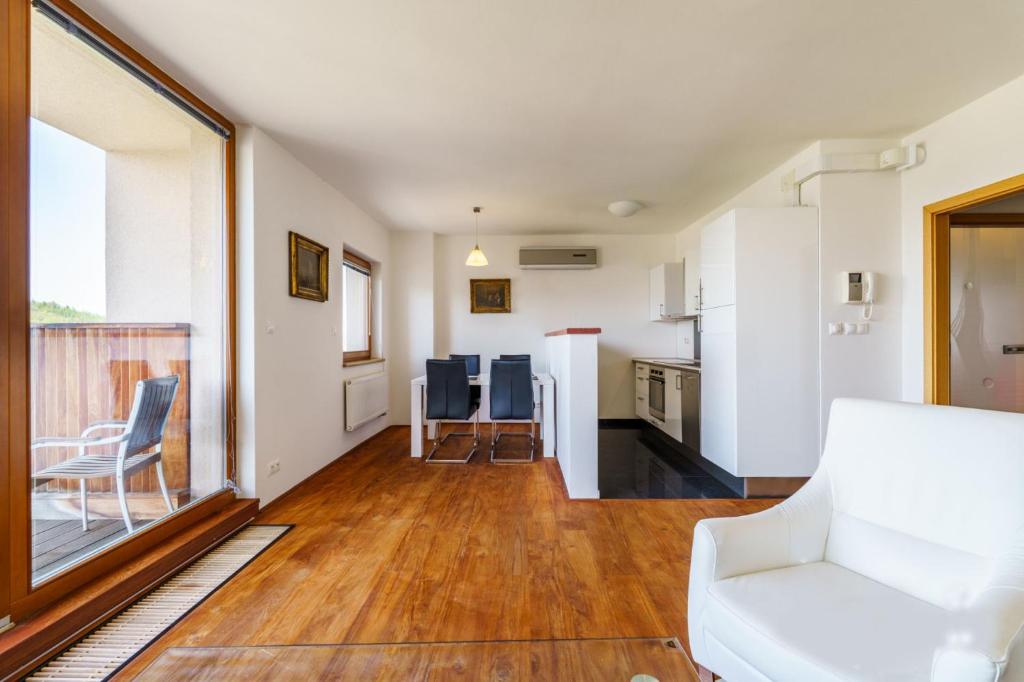 Kuchyň nebo kuchyňský kout v ubytování Magic View Apartman Vyhlidka