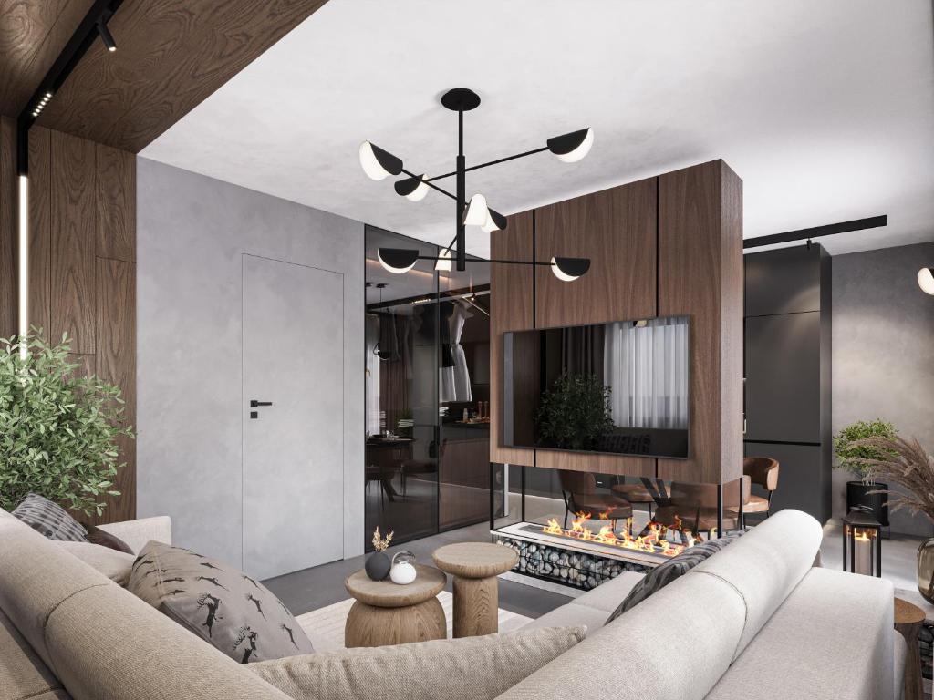 Zona d'estar a Anika - Mountain Home