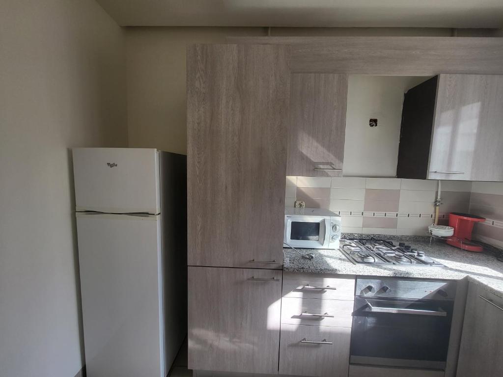 Kuchyň nebo kuchyňský kout v ubytování Appartement top capi