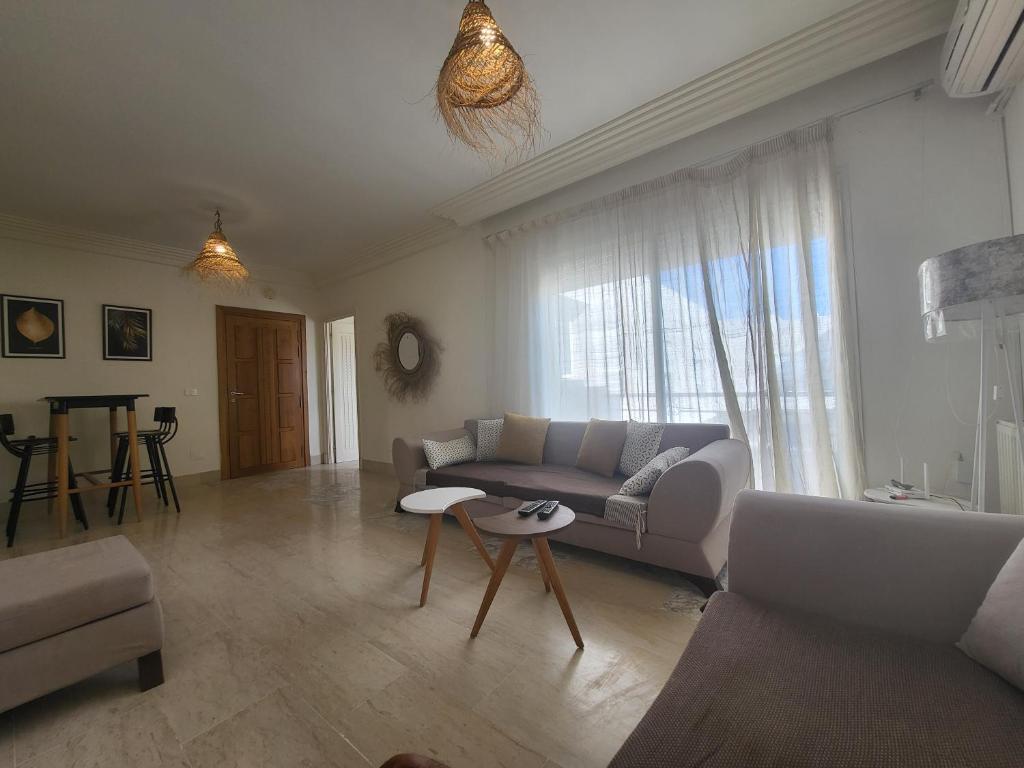 Posezení v ubytování Appartement top capi
