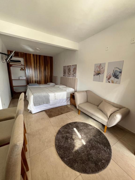 Cama ou camas em um quarto em Pousada Serra de São Thomé
