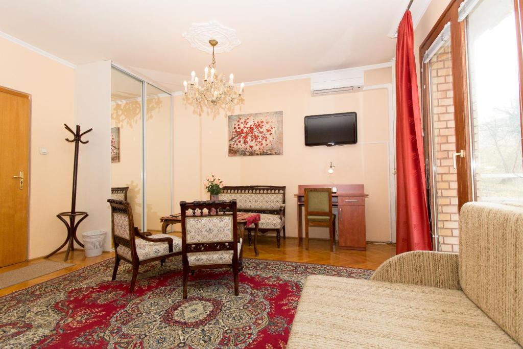 Posezení v ubytování Budavar Bed and Breakfast