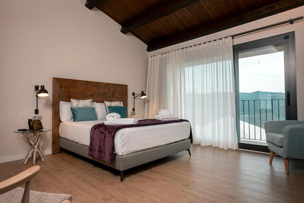 Postel nebo postele na pokoji v ubytování Abbatissa Hotel Restaurant