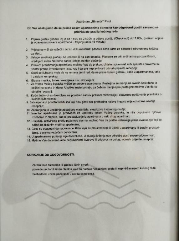Fotografie z fotogalerie ubytování Apartman NINASTA v destinaci Pirot