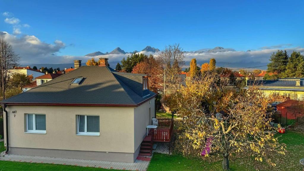 a house with a view of the mountains at StoneMlynska 7 Slovakia in Svit