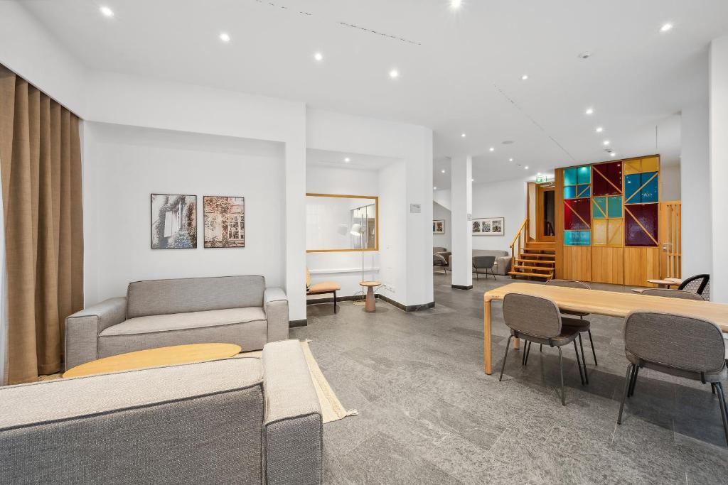 Posezení v ubytování limehome Basel Münzgasse