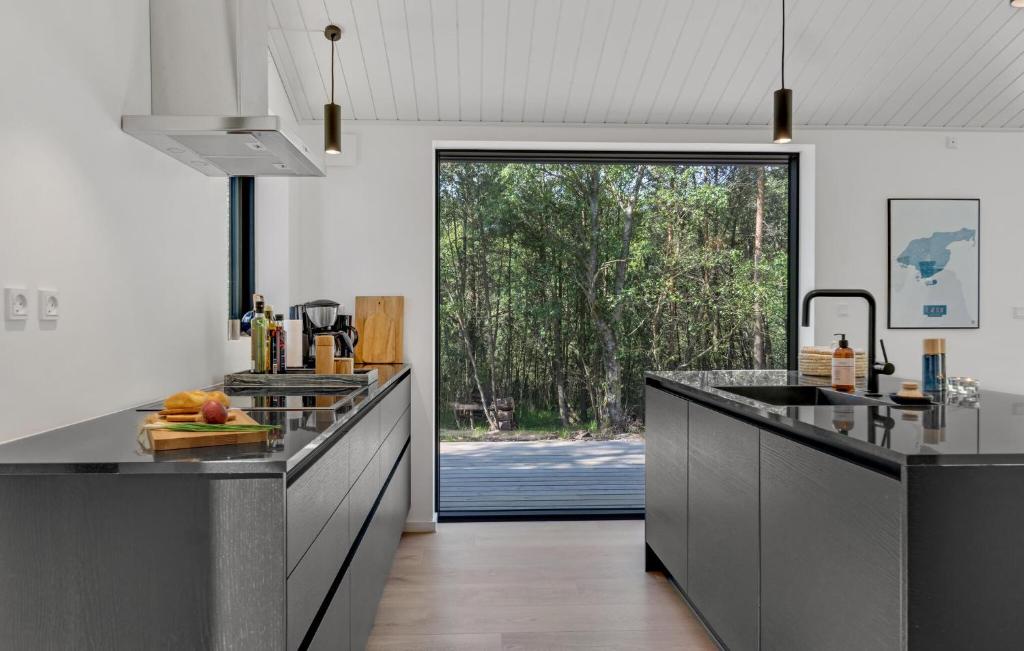 Kuchyň nebo kuchyňský kout v ubytování Cozy Home In Læsø With Kitchen
