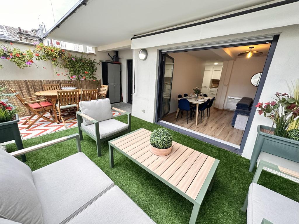 Le Cocon - Appartement rare - Grande Terrasse - Parking gratuit dans la rue - Reims