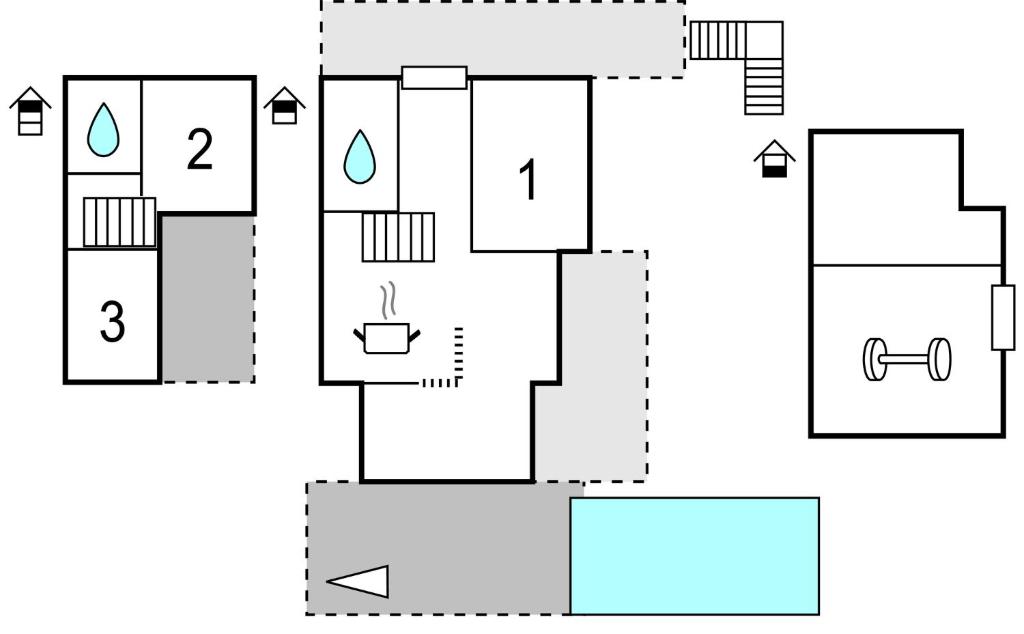 Půdorys ubytování Holiday Home Blato Na Cetini 9