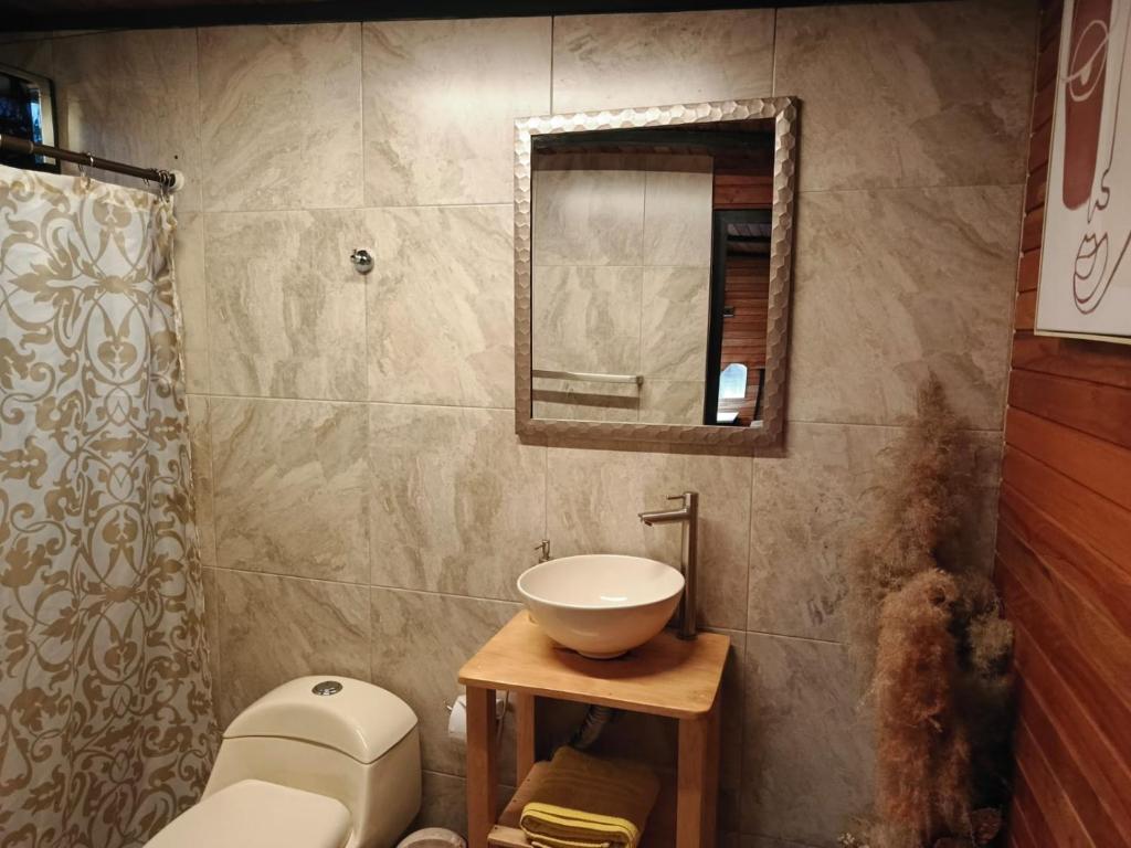 Koupelna v ubytování Hotel Ciudad Ambato