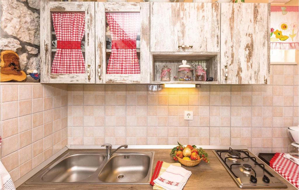 Kuchyňa alebo kuchynka v ubytovaní Holiday Home Gornji Tucepi 35