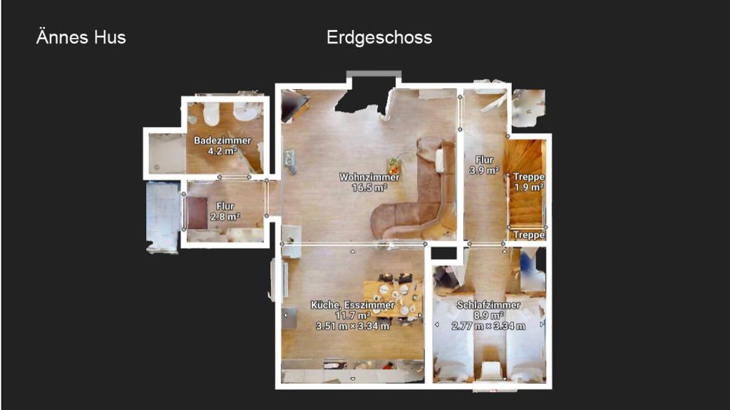 Půdorys ubytování Änne's Hus