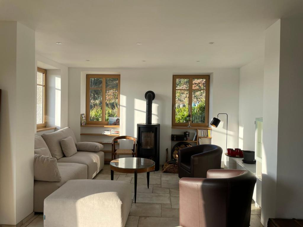 Posezení v ubytování Bréhat Vue Mer - Villa San Denn