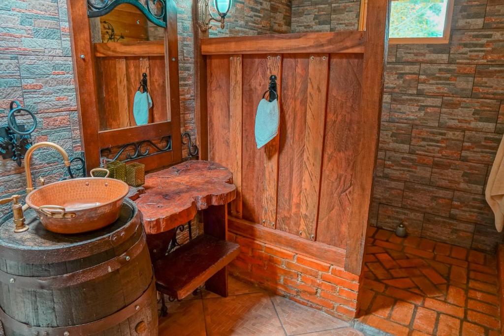 Koupelna v ubytování La Tigra Rainforest Lodge
