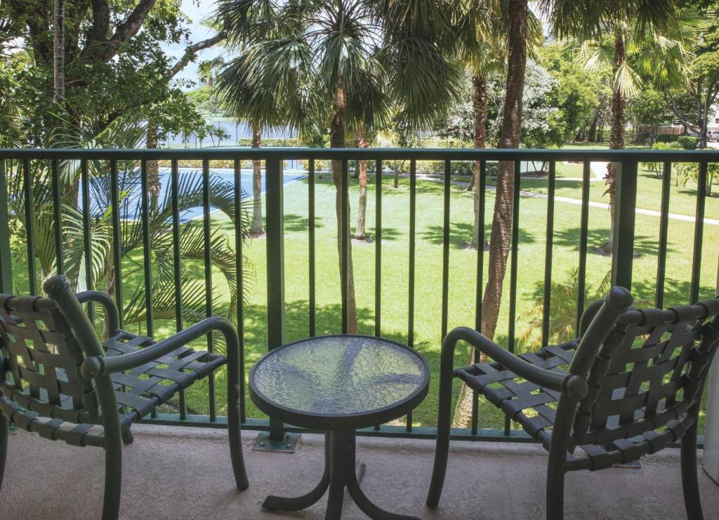 Balkón nebo terasa v ubytování Club Wyndham Palm-Aire