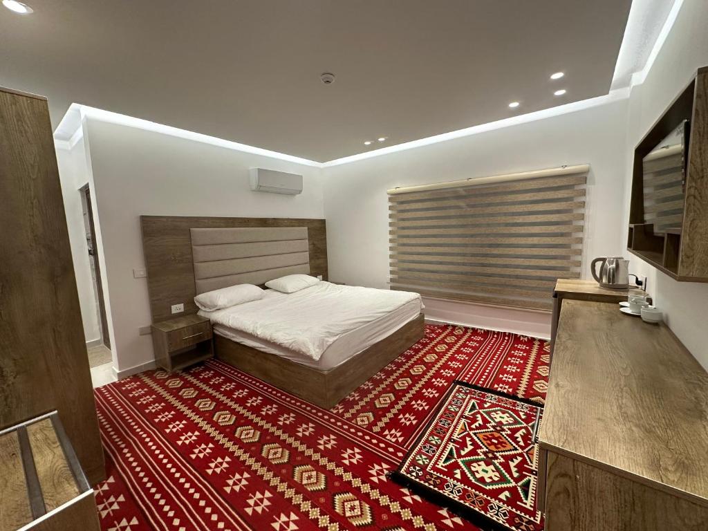 Ένα ή περισσότερα κρεβάτια σε δωμάτιο στο Petra view apartment