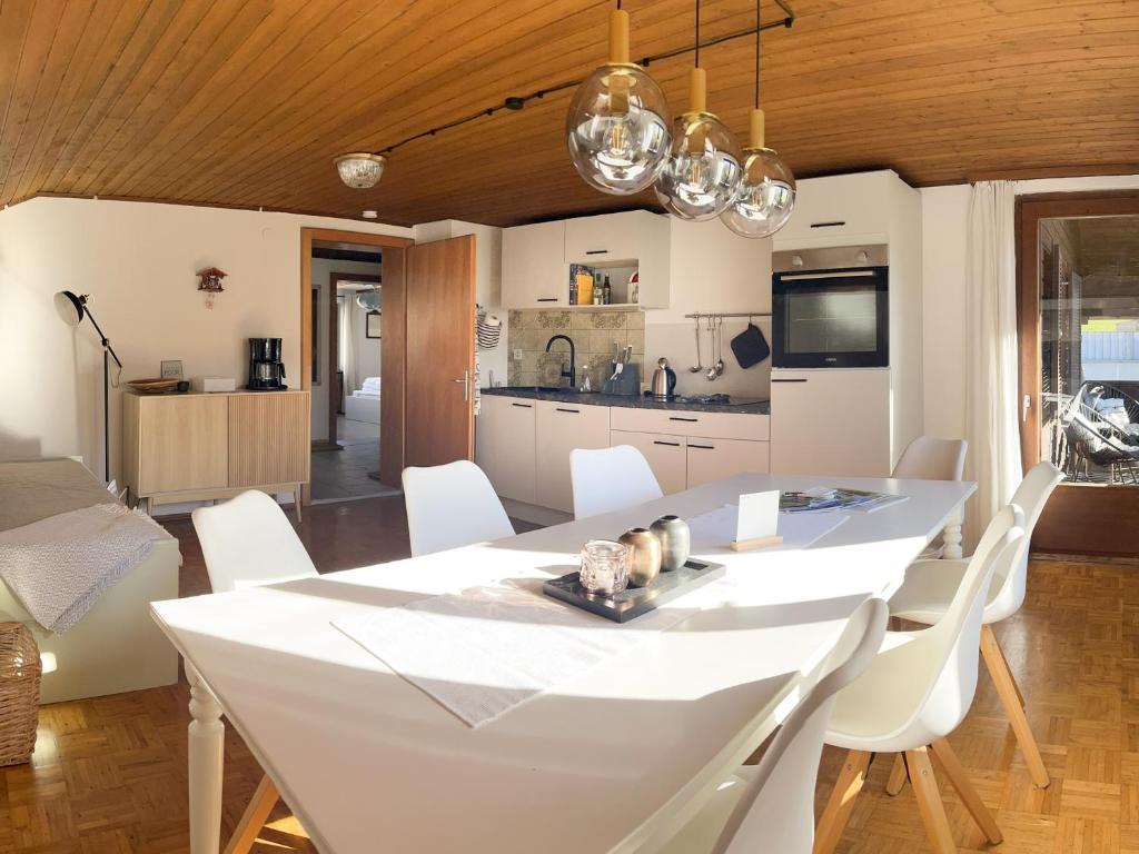 Kuchyň nebo kuchyňský kout v ubytování Sonnes Apartment