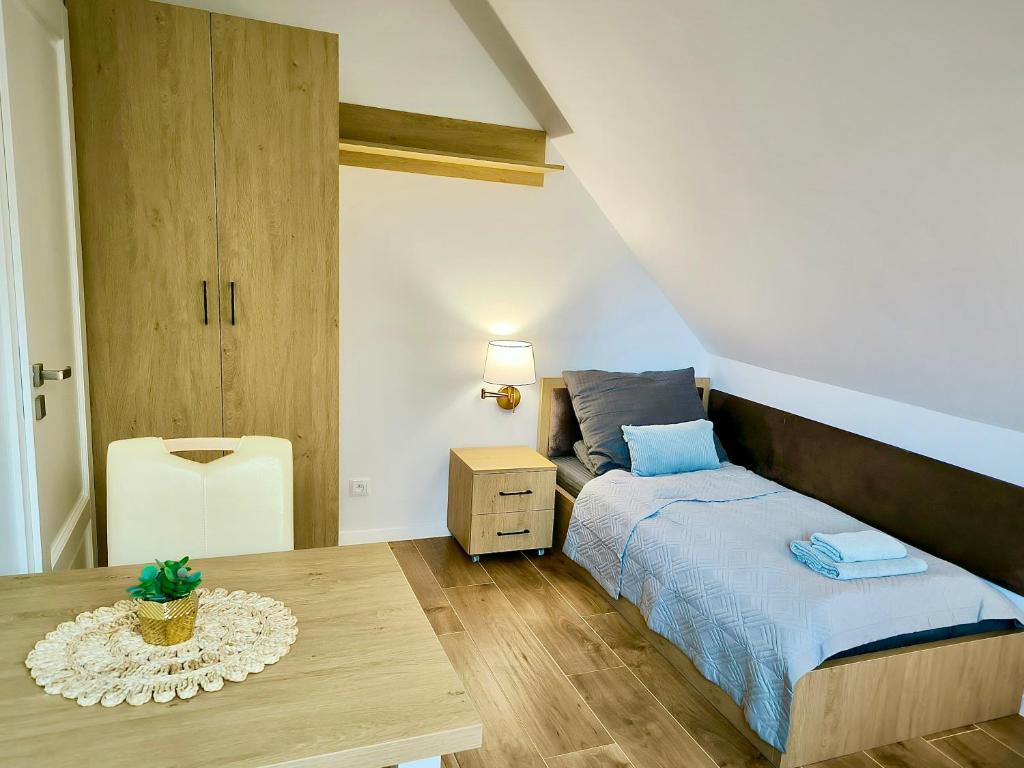 Postel nebo postele na pokoji v ubytování Domki Bobelina
