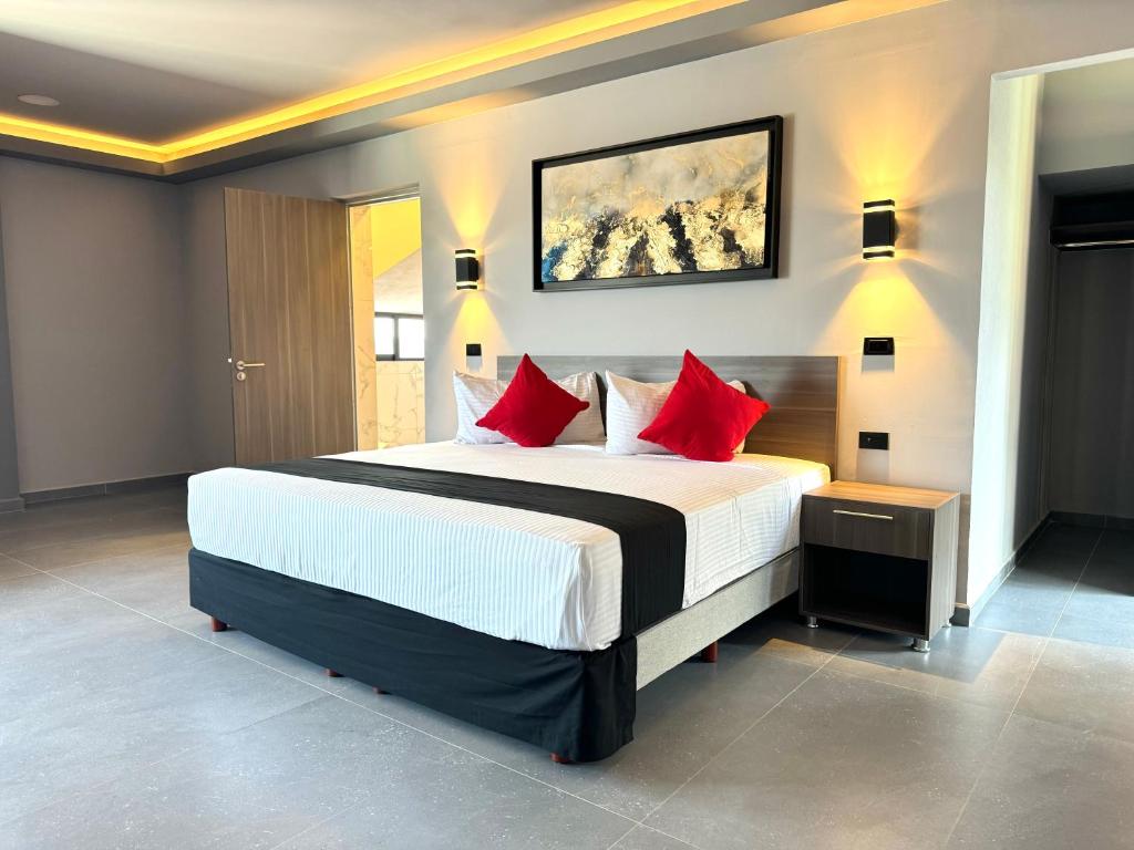 Postel nebo postele na pokoji v ubytování Hotel y Spa Posada Mirador